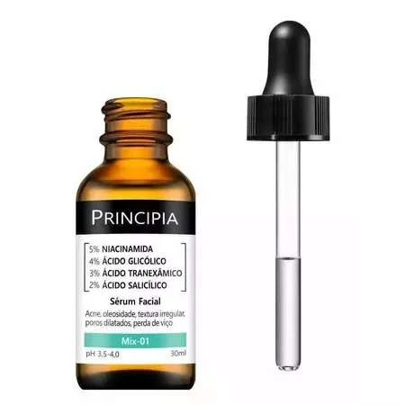 Mix-01 Principia Sérum com mix de 4 ativos: 5% de Niacinamida, 4% de Ácido Glicólico4 - Achou Resolveu - Cuidados da Pele