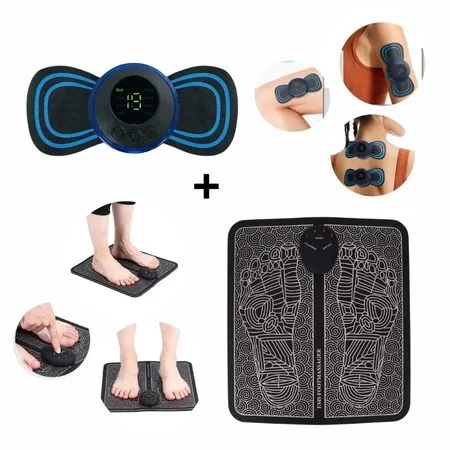 Kit Tapete Massageador de Pês + Mini Massageador de Costas - Achou Resolveu - Variedades