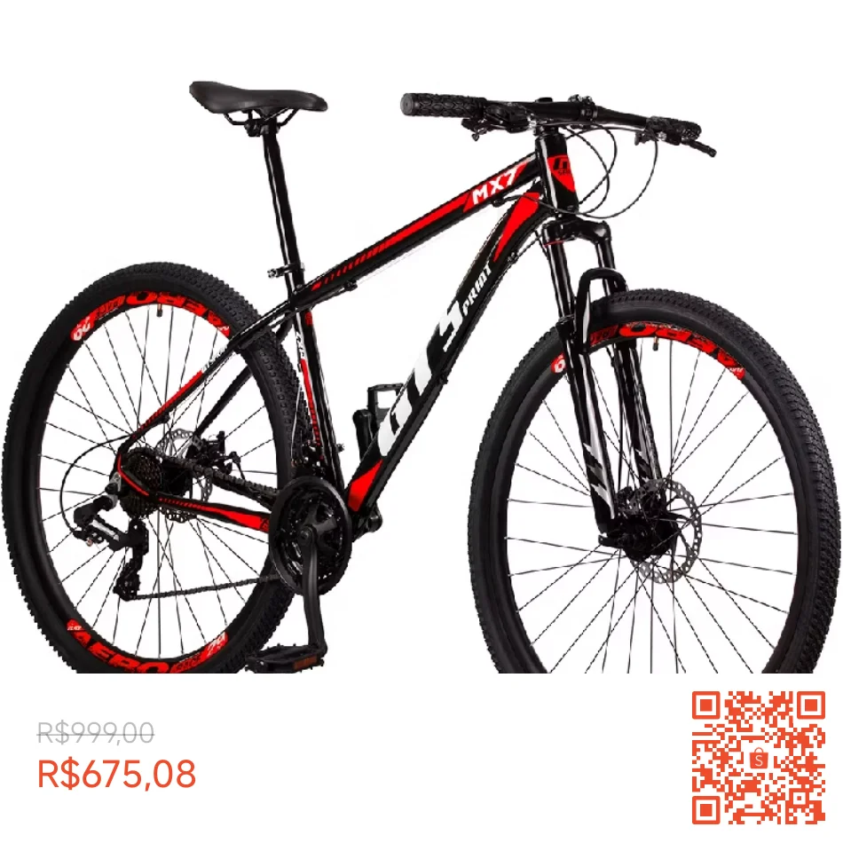 Bicicleta aro 29 GTA Sprint MX7 - Baratinho da Shopee - Bicicleta 