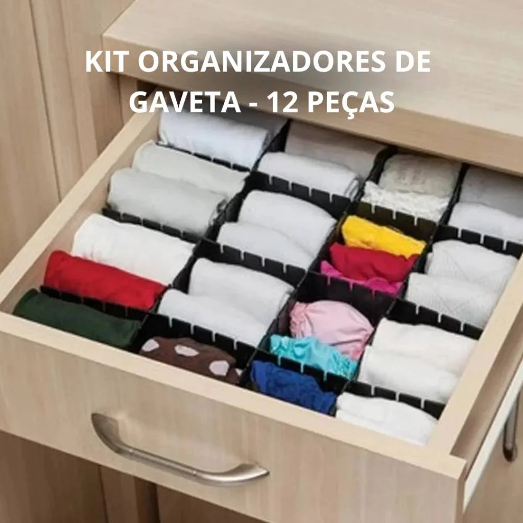 Kit Organizador de Gavetas 12 Peças - Loja de Demonstração - Casa e Decoração