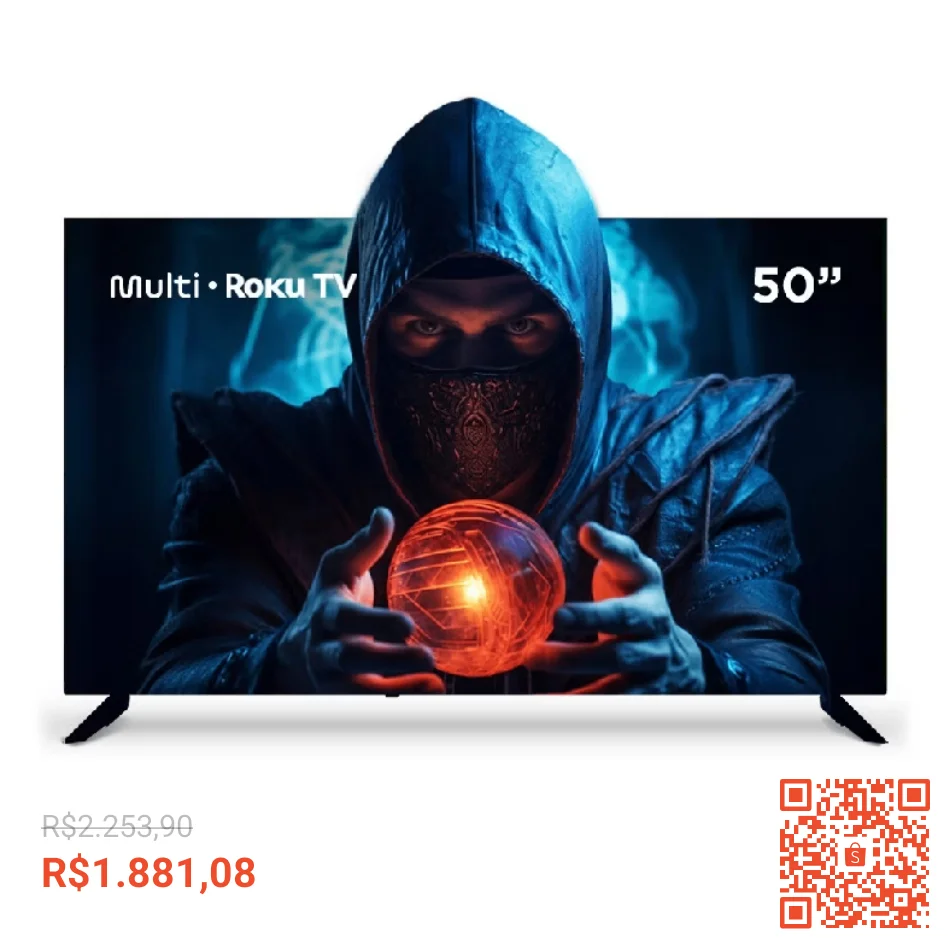 Smart tv DLED Multi Roku Tv 50 4K - Descontaço - Eletrônicos