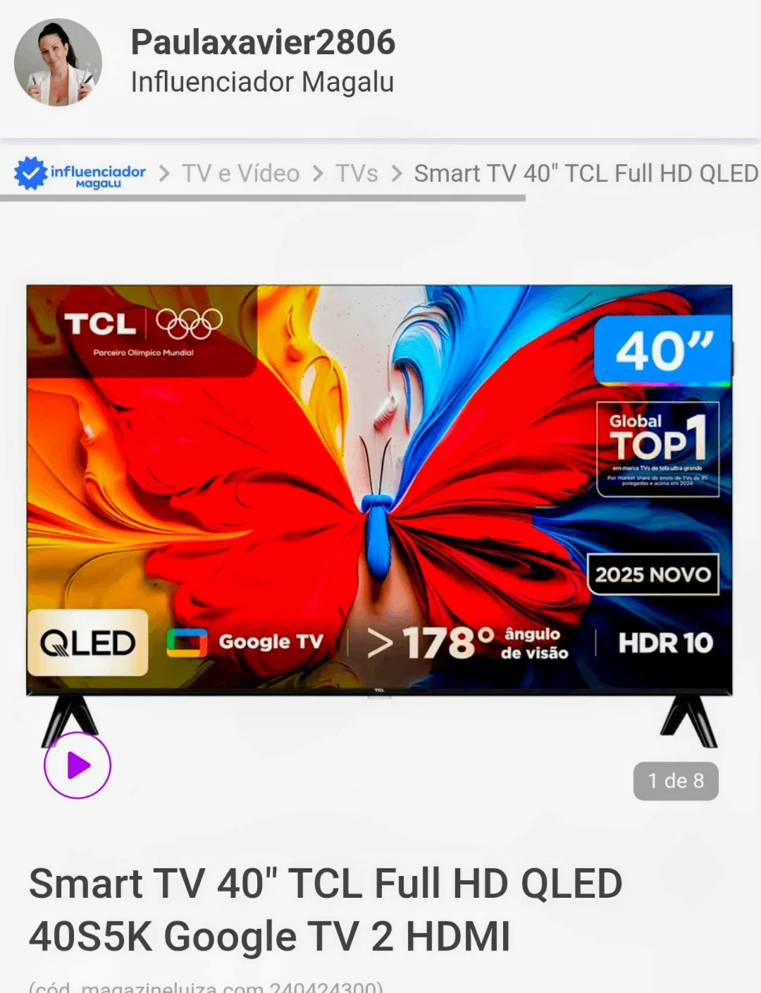Smart TV 40 tcl full - GARIMPOdapaula - Eletrônicos 