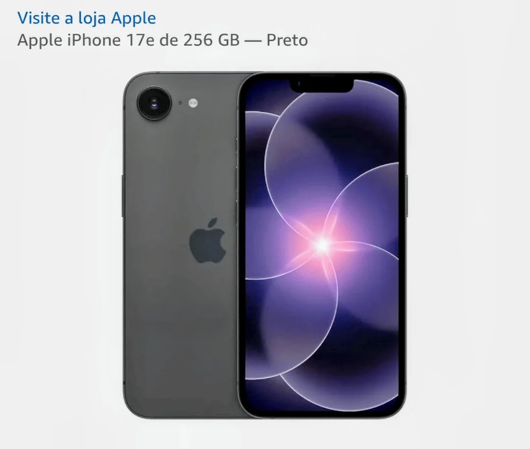 Apple iPhone 17e 256 GB _ preto - GARIMPOdapaula - Eletrônicos 