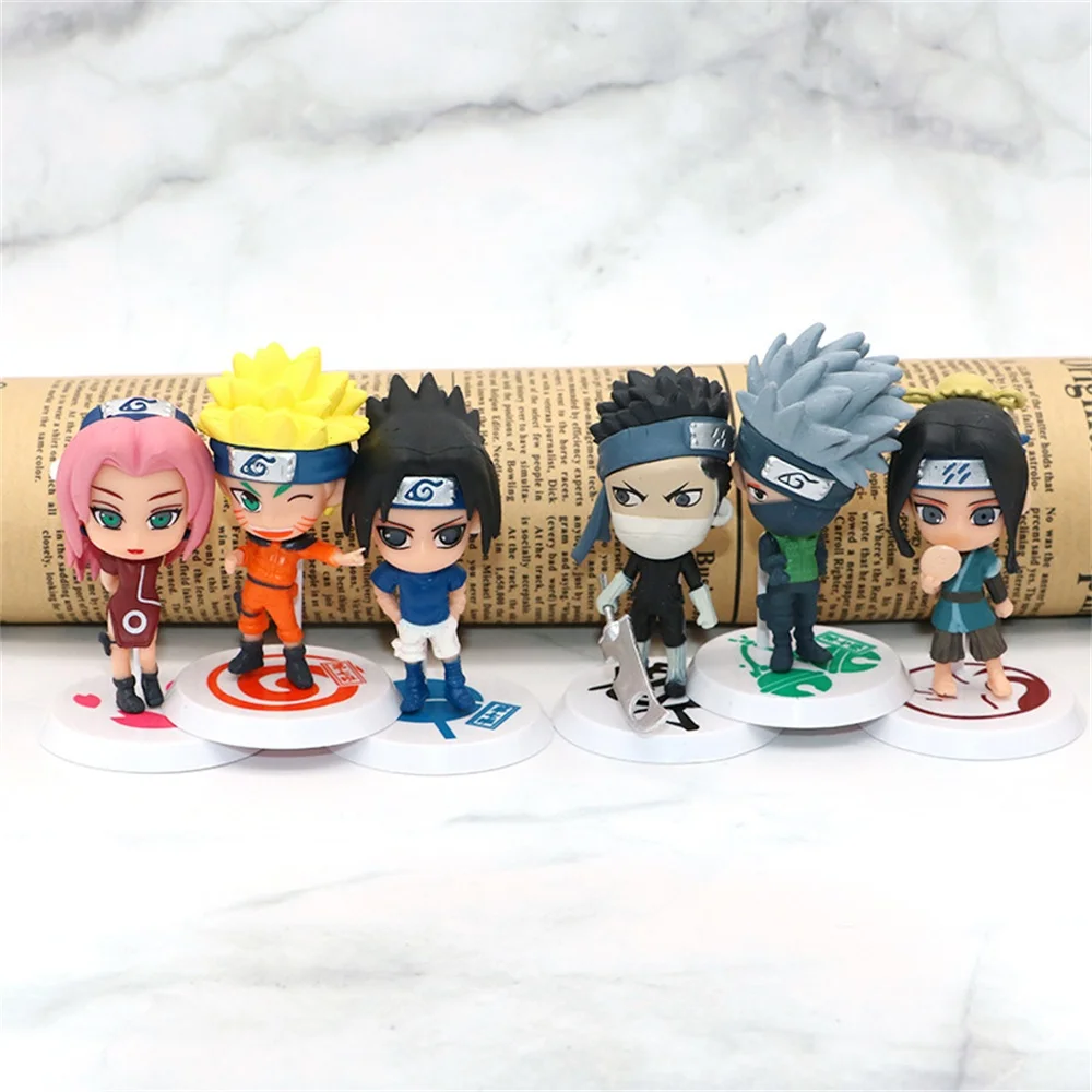 Pcs NARUTO Figuras 7-9cm Sasuke, Killer Bee, Tobi, Gaara, Kakashi, Base Exclusiva, Coleção Atacadista - Hub de Ofertas - Geek e Cultura Pop