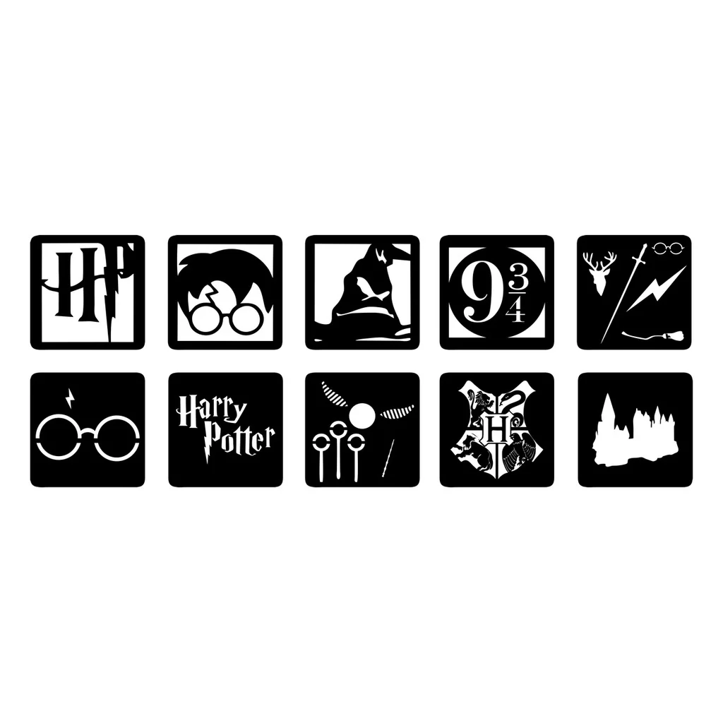 10 Kit Mini Quadros Harry Potter Decoração Sala Quartos - Hub de Ofertas - Geek e Cultura Pop