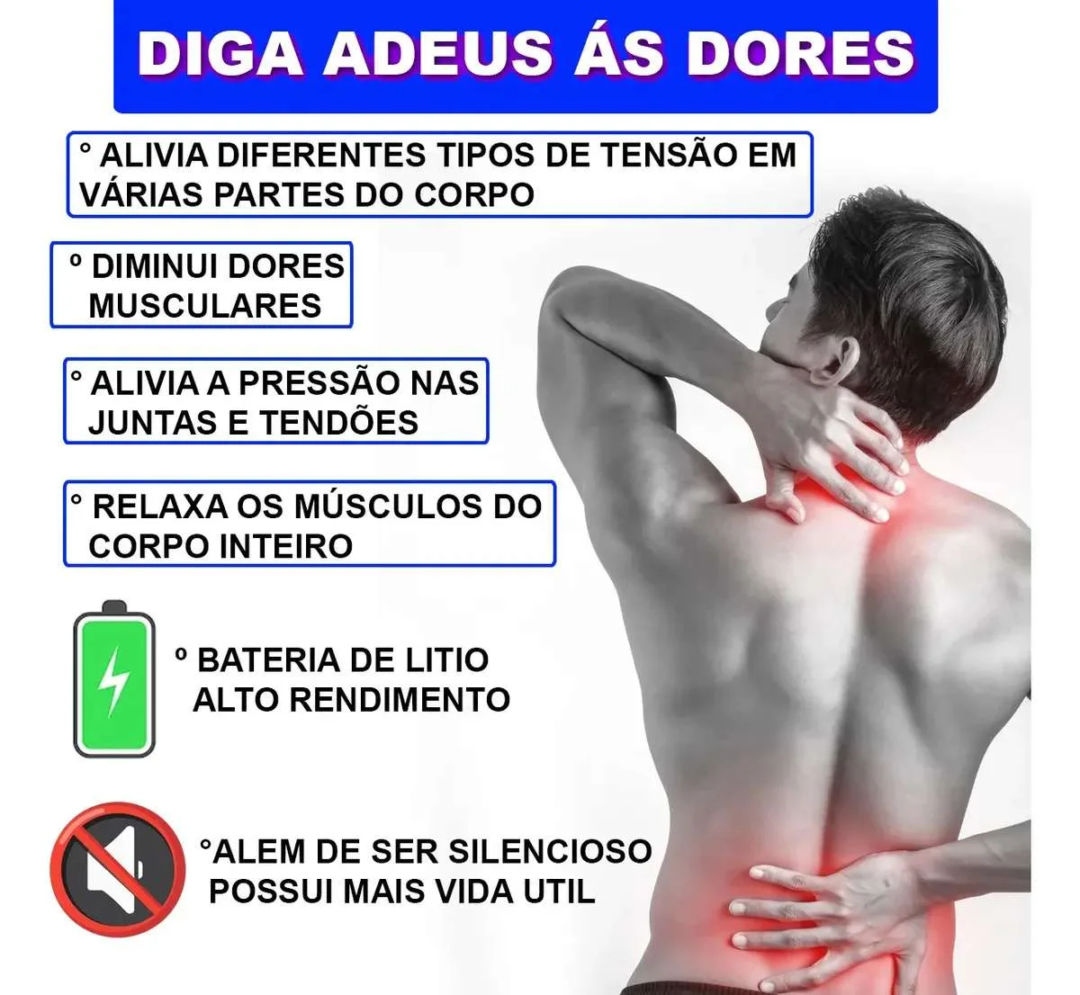 Massageador Pistola Elétrica Profissional Muscular Portátil - OfertasExplosivaseaqui - 💪 Fitness