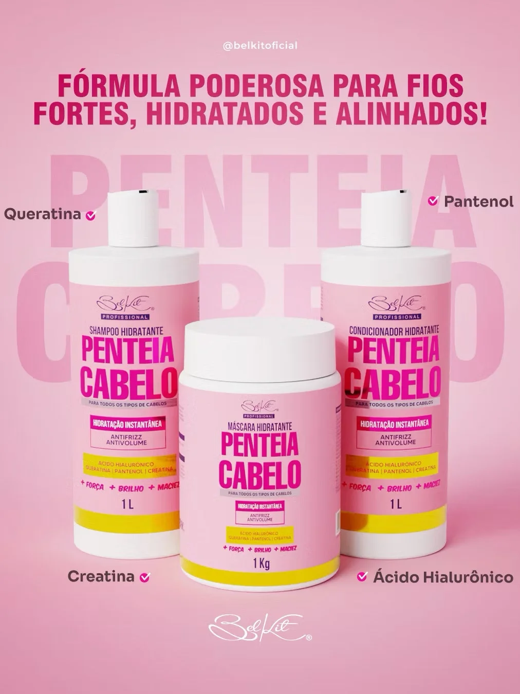 Kit Profissional PENTEIA CABELO - Radarviralshop - Beleza/Skincare