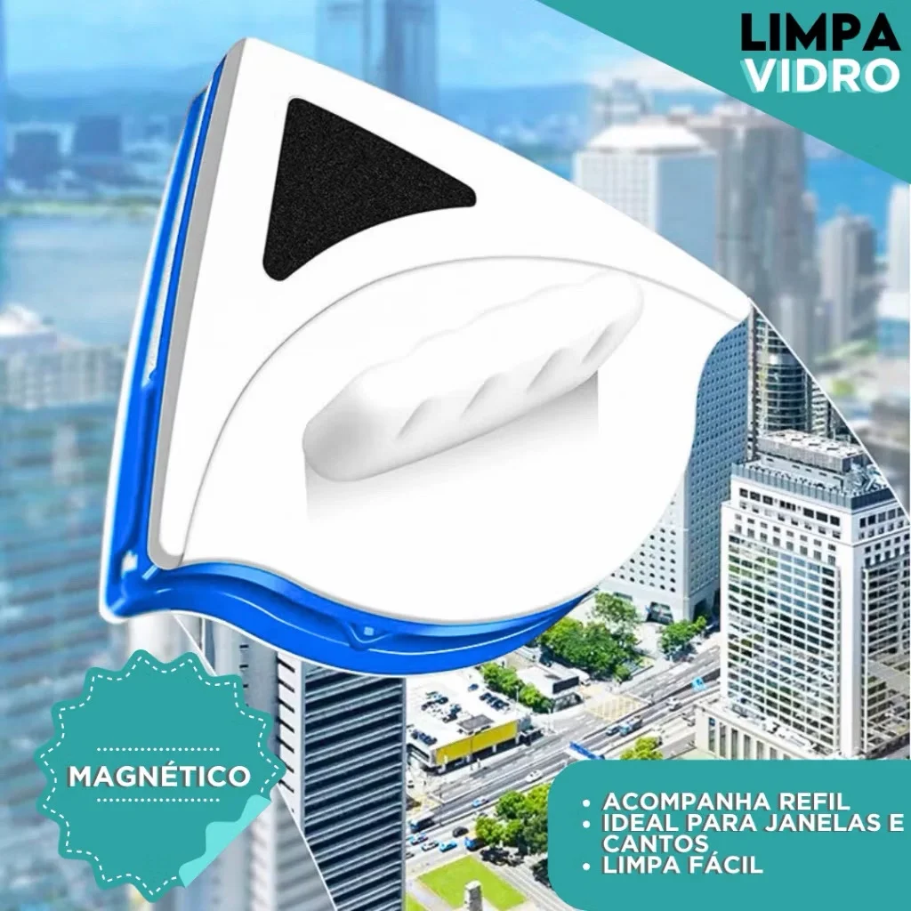 Limpa Vidro Magnético - Radarviralshop - Casa & Decoração 