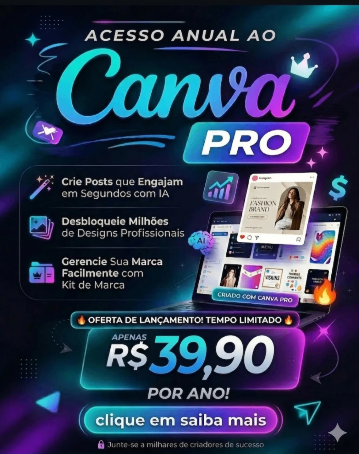 Canva Pro Anual - Ribeirão Shop Mix - Digitais
