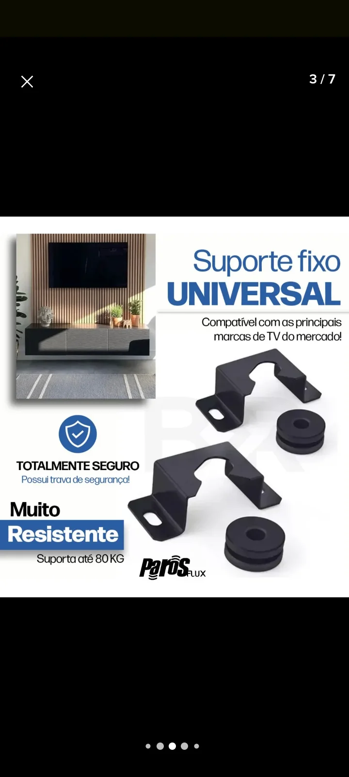 Suporte tv fixo universal 10⁰ 100⁰ polegadas para todas as marcas - Achadinhos mercado livre - Produtos 