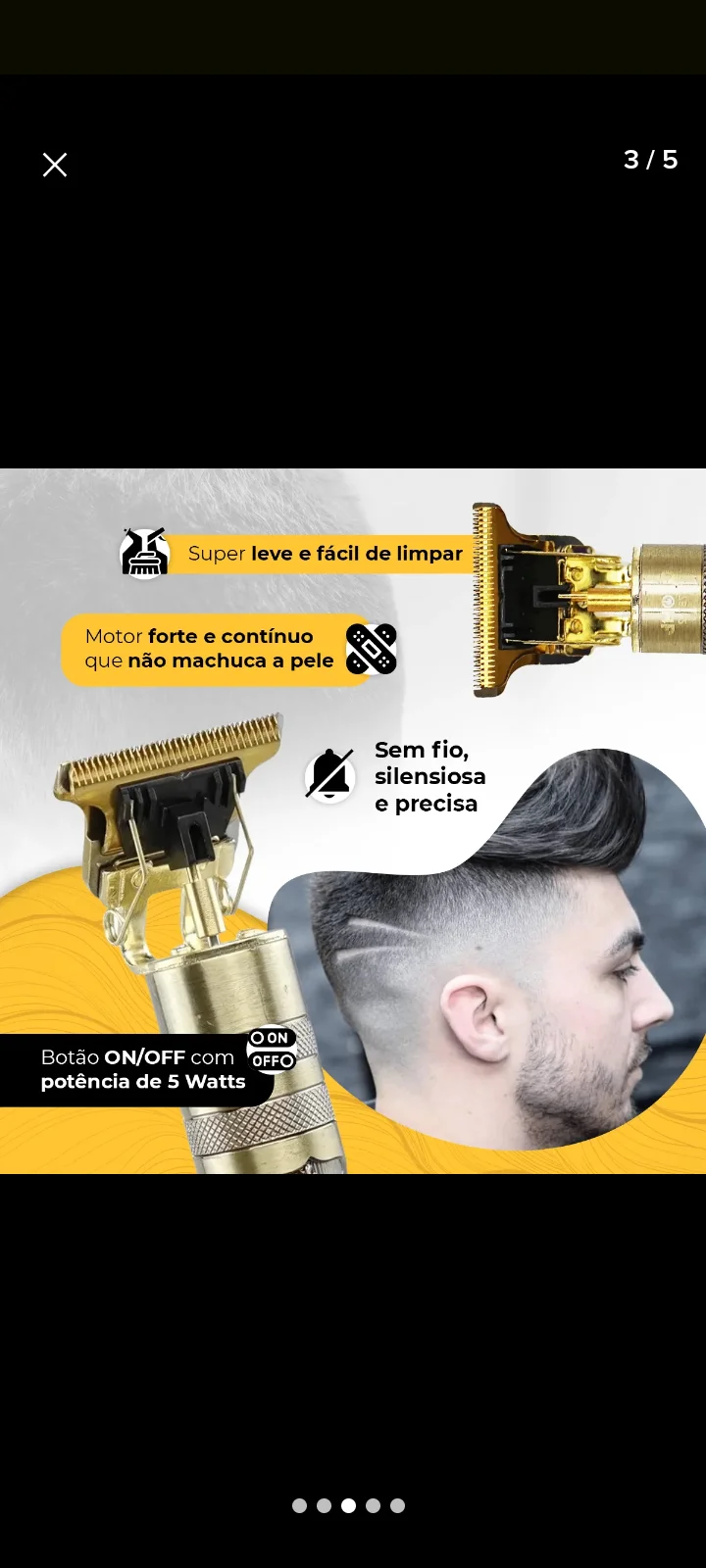 Maquininha de cortar cabelo/barbeador elétrico aparador de pelos - Achadinhos mercado livre - Produtos 