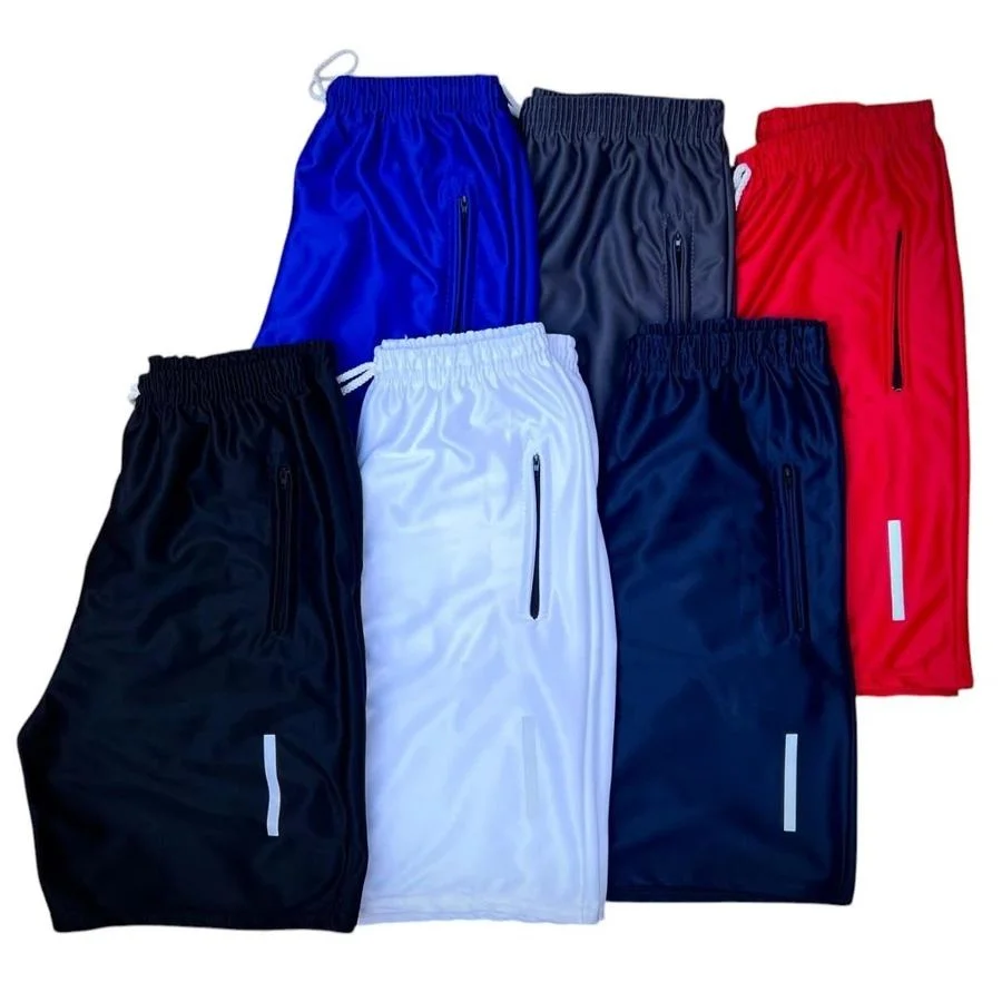 Kit 06 Bermudas Masculinas Básicas - DryFit - Malha Leve e Confortável - Pronta Entrega Origins - VARIET - Roupas