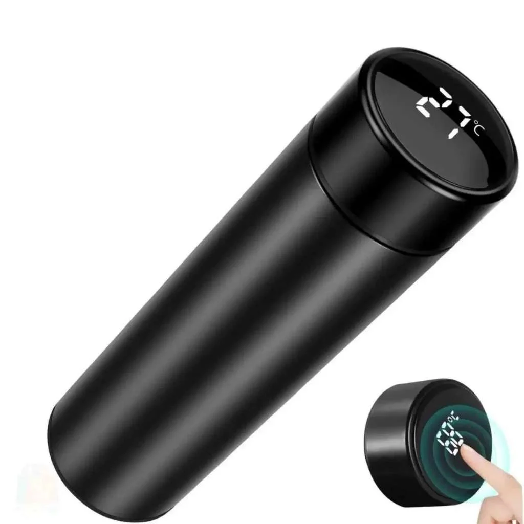 Garrafa Térmica Inox Inteligente Com Medidor De Temperatura 500 ml - Vitrine dos Achados - 🍳 Cozinha